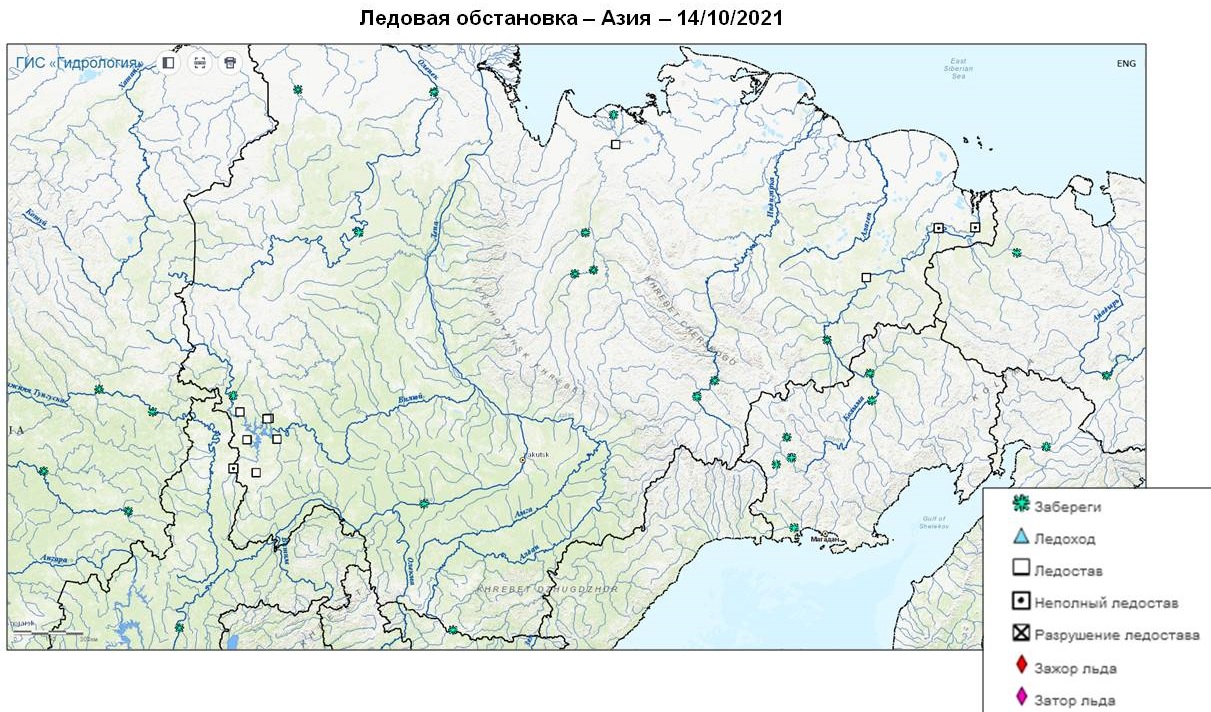 Интерактивная карта гидрологической информации амура